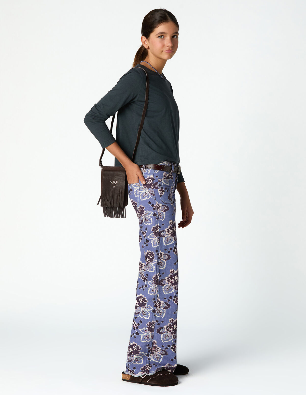 VINTAGE ANILINE BLUE PRINT TROUSERS 